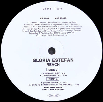 Gloria Estefan : Reach (2x12", Single, Promo, Spe)