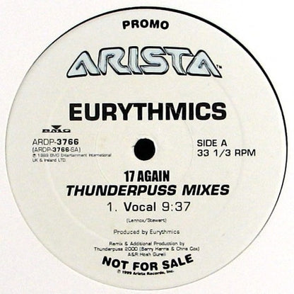 Eurythmics : 17 Again (Thunderpuss Mixes) (12", Promo)