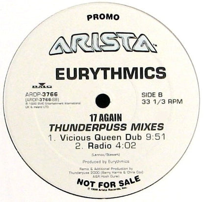 Eurythmics : 17 Again (Thunderpuss Mixes) (12", Promo)