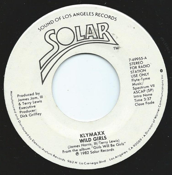 Klymaxx : Wild Girls / Can't Let Love Just Pass Me By (7", Single, Promo)