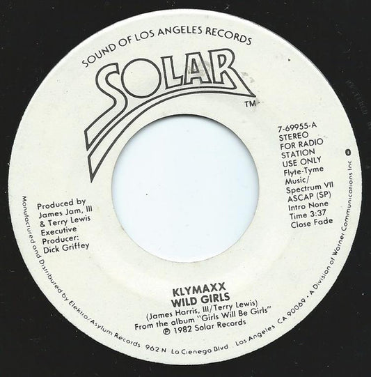 Klymaxx : Wild Girls / Can't Let Love Just Pass Me By (7", Single, Promo)