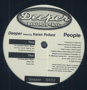 Deeper Featuring Karen Pollard : People (12")