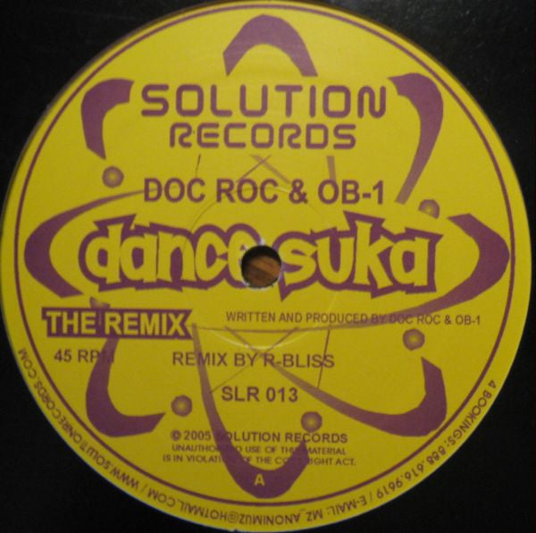 Doc Roc & OB-1 / DJ C-Vaughn & J-Virtue : Dance Suka (The Remix) / Lesson One (12")