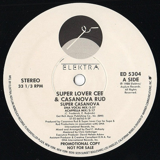 Super Lover Cee & Casanova Rud : Super Casanova (12", Promo)