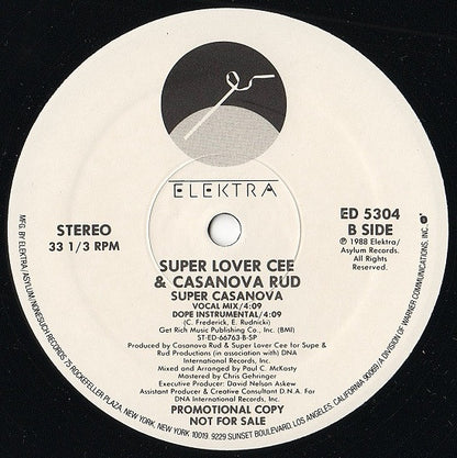 Super Lover Cee & Casanova Rud : Super Casanova (12", Promo)