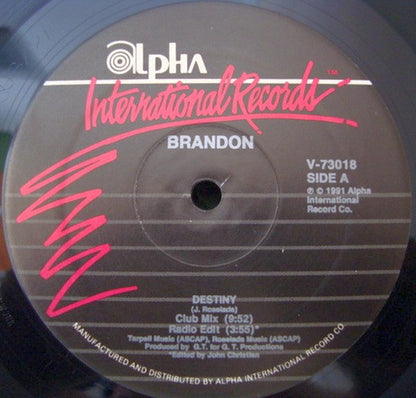 Brandon (3) : Destiny (12")