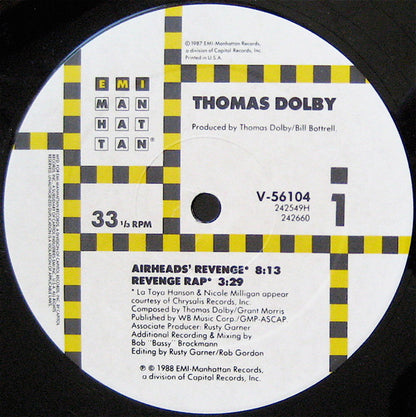 Thomas Dolby : Airheads' Revenge (12")
