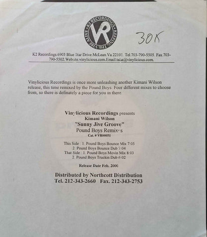 Kimani Wilson : Sunny Jive Groove (12", TP)