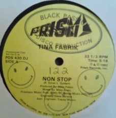 Tina Fabrique : Non Stop (12", Promo)
