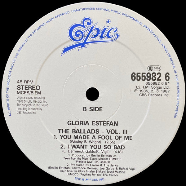Gloria Estefan : Cuts Both Ways (The Ballads - Vol II) (12", Single)