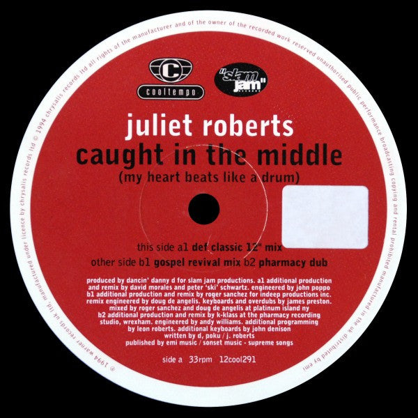 Juliet Roberts : Caught In The Middle (The '94 Mixes) (12", Single)