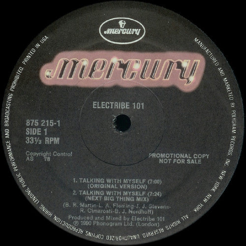 Electribe 101 : Talking With Myself (12", Promo)