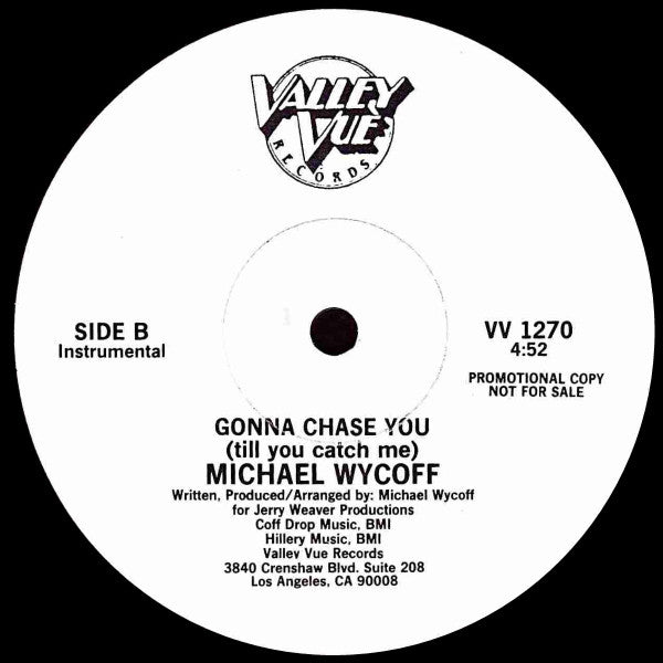 Michael Wycoff : Gonna Chase You (Till You Catch Me)  (12", Single, Promo)