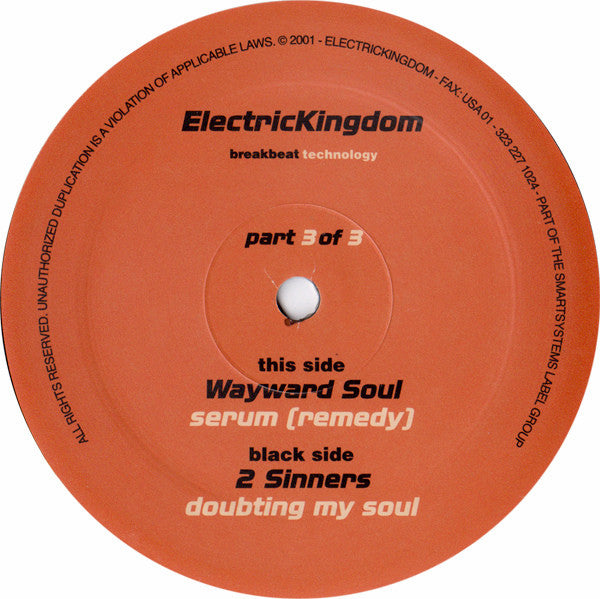Wayward Soul / 2 Sinners : Electric Kingdom Vol. 2 Part 3 (12")
