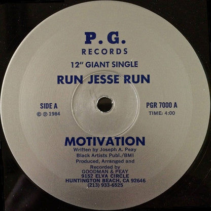 Motivation (10) : Run Jesse Run (12", Maxi)