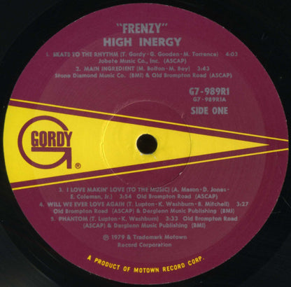 High Inergy : Frenzy (LP, Album)