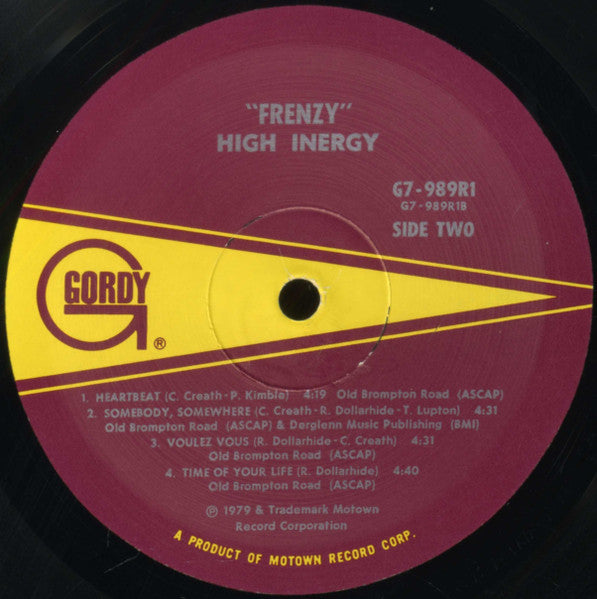 High Inergy : Frenzy (LP, Album)