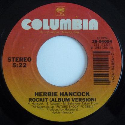 Herbie Hancock : Rockit (7", Single, Styrene, Car)