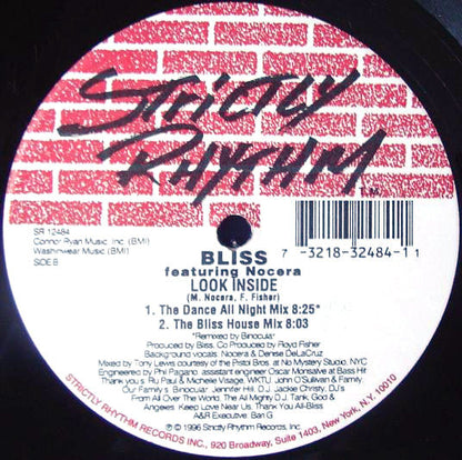 Bliss (7) Featuring Nocera : Look Inside (12")