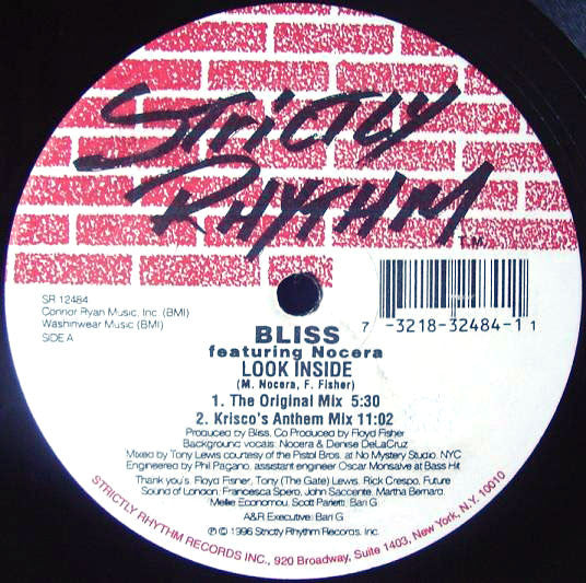 Bliss (7) Featuring Nocera : Look Inside (12")