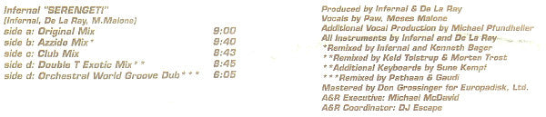 Infernal : Serengeti (2x12")