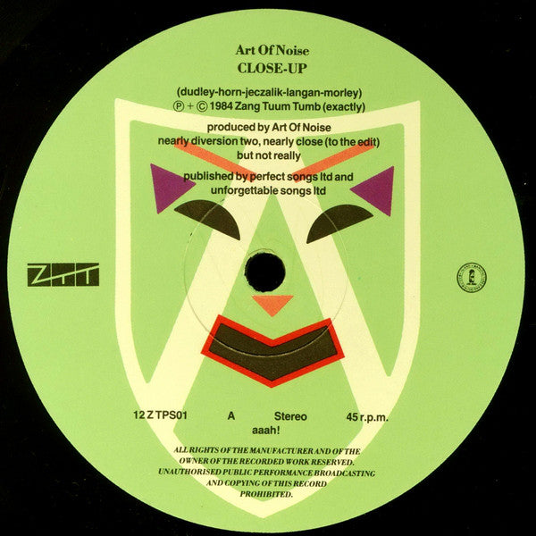 The Art Of Noise : Close-Up (12", Single, 1st)