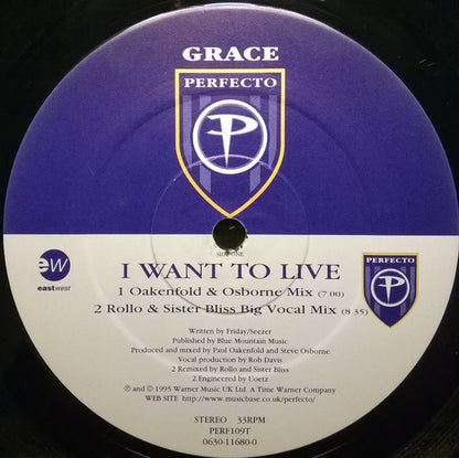 Grace : I Want To Live (12")
