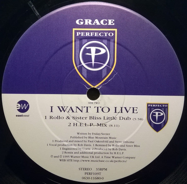 Grace : I Want To Live (12")