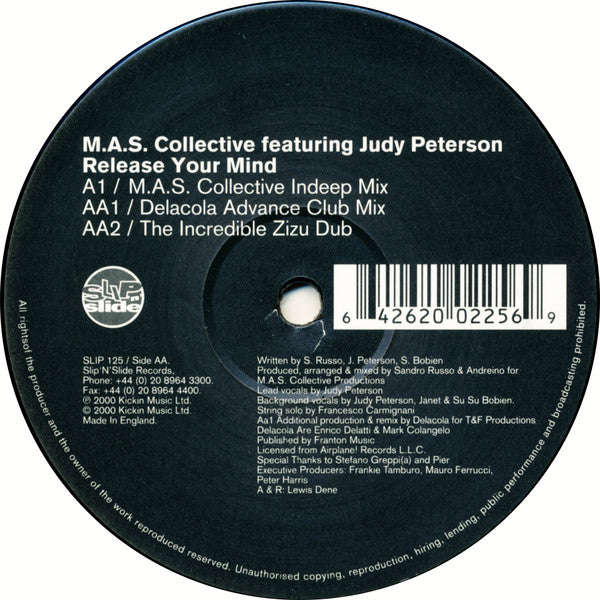 M.A.S. Collective : Release Your Mind (12")