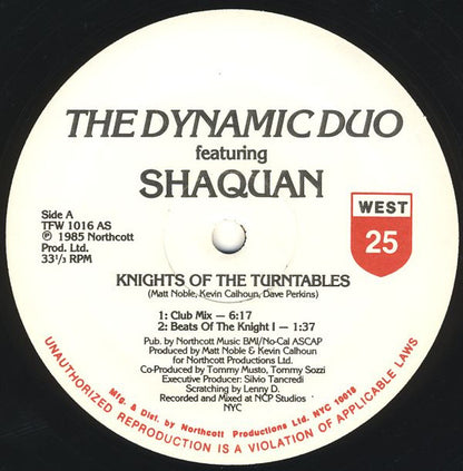 The Dynamic Duo* Featuring Shaquan : Knights Of The Turntables (12")