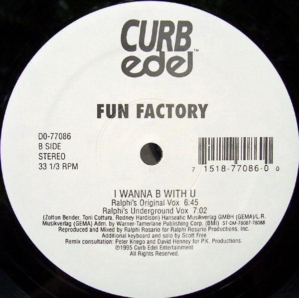 Fun Factory : I Wanna B With U (12")
