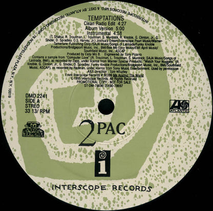 2Pac : Temptations (12", Promo)
