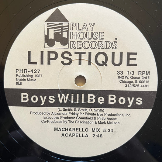 Lipstique : Boys Will Be Boys (12", Whi)