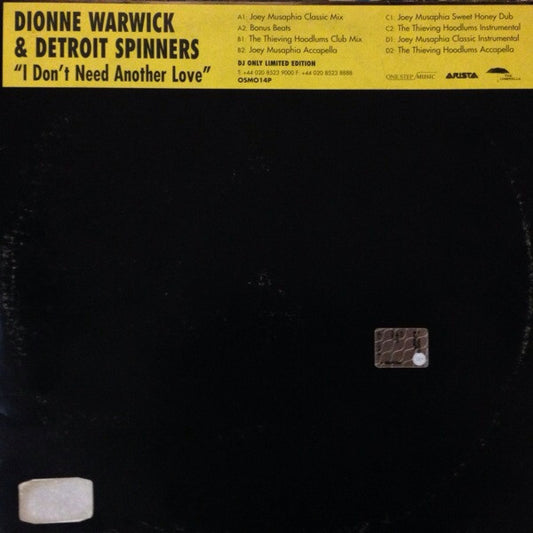 Dionne Warwick & Detroit Spinners* : I Don't Need Another Love (2x12", Ltd, W/Lbl)