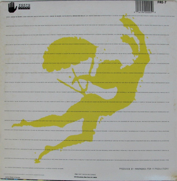 T La Rock : Back To Burn (Annihilate) (12")