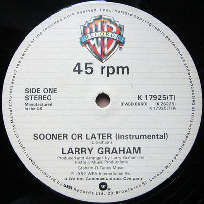 Larry Graham : Sooner Or Later (12")