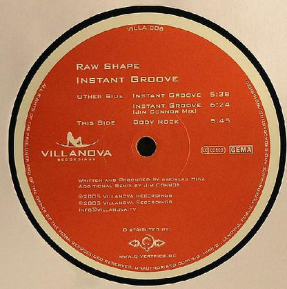 Raw Shape : Bodyrock / Instant Groove (12")