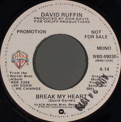 David Ruffin : Break My Heart (7", Single, Mono, Promo)