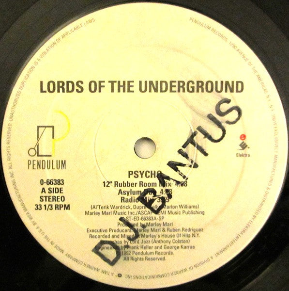 Lords Of The Underground : Psycho (12")