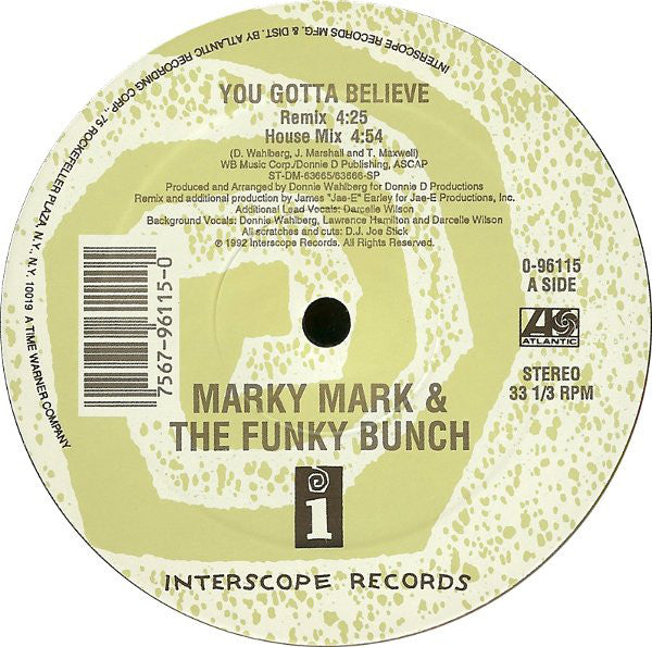 Marky Mark & The Funky Bunch : You Gotta Believe (12", Single)