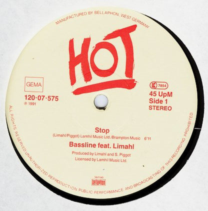 Bassline feat. Limahl : Stop (12", Maxi)