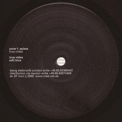Peter F. Spiess : True Video (12")