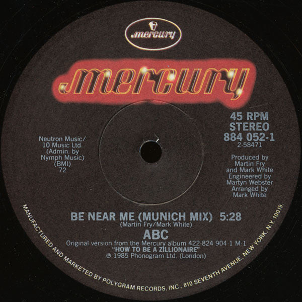 ABC : Be Near Me (12", 72 )