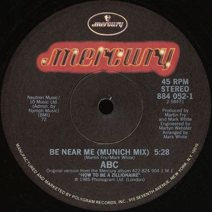 ABC : Be Near Me (12", 72 )