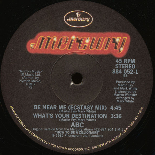 ABC : Be Near Me (12", 72 )