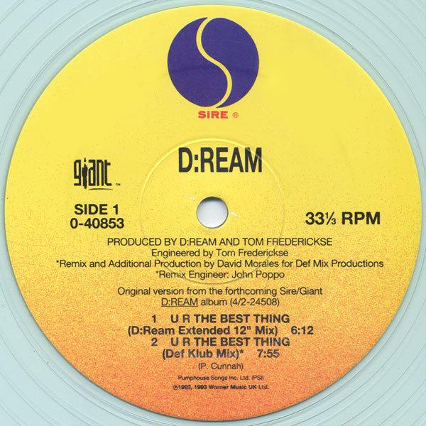 D:Ream : U R The Best Thing (12", Ice)