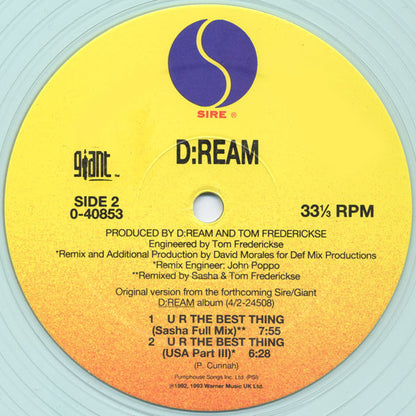 D:Ream : U R The Best Thing (12", Ice)