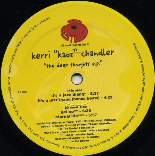 Kerri "Kaoz" Chandler* : The Deep Thoughts E.P. (12", EP)