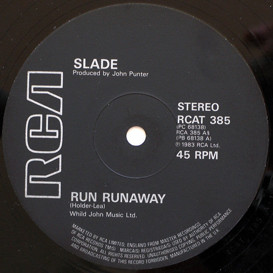 Slade : Run Runaway (12", Single)