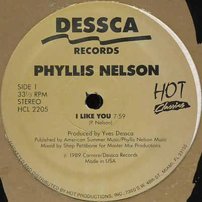 Phyllis Nelson : I Like You / Don't Stop The Rain / Explosive Combination (12")